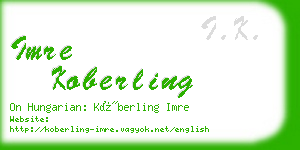 imre koberling business card